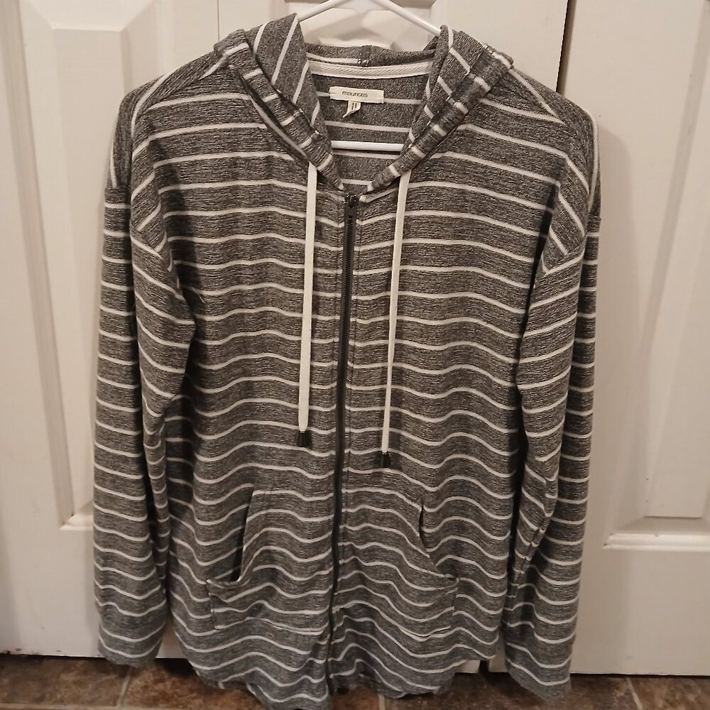 Maurices Full Zip-Up Hooded Sweater